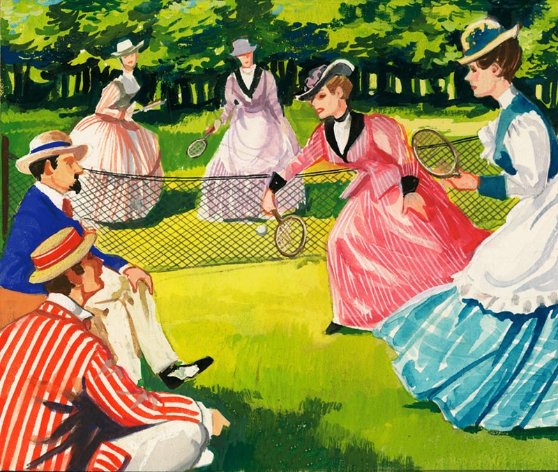 Tennis was altijd populair onder vrouwen door English School