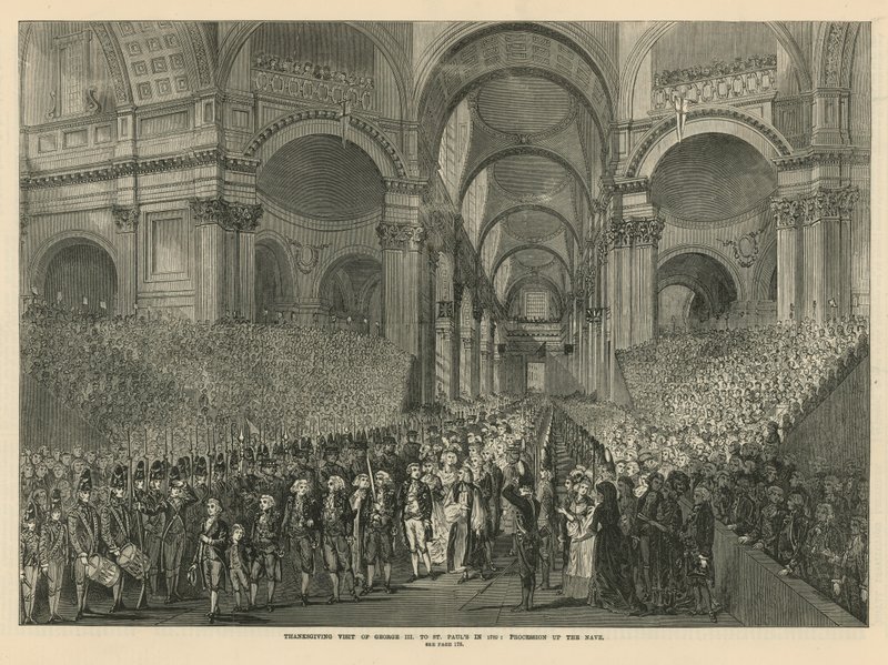 Dankzegging bezoek van Koning George III aan St Paul