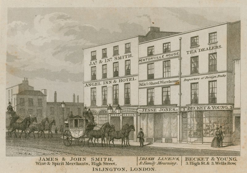 The Angel Inn, Islington door English School