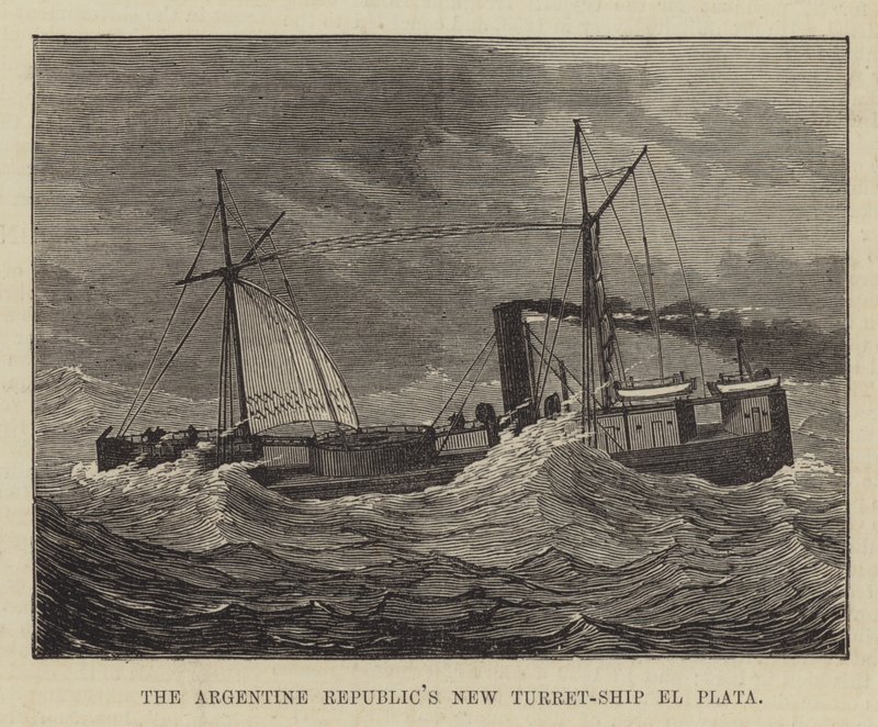 Het nieuwe torpedoschip el Plata van de Argentijnse Republiek door English School