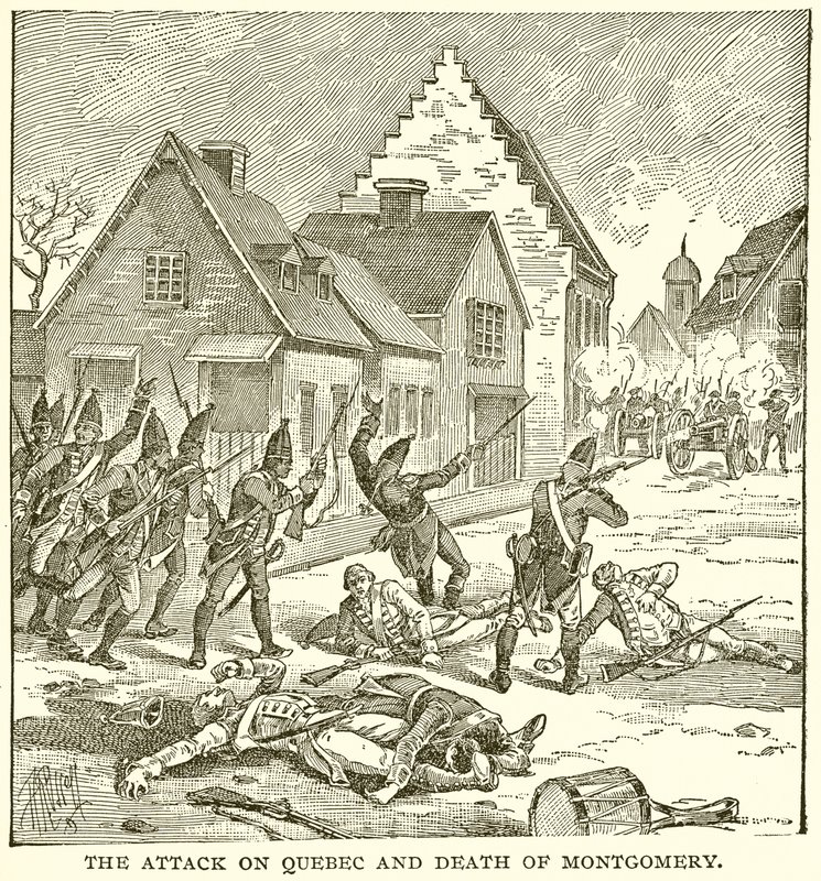 De aanval op Quebec en de dood van Montgomery door English School