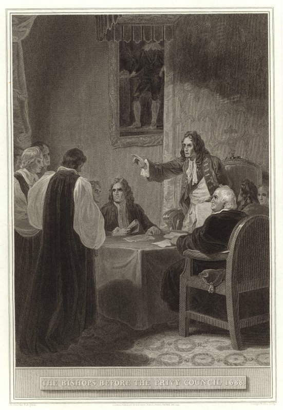 De bisschoppen voor de Privy Council 1688 door English School