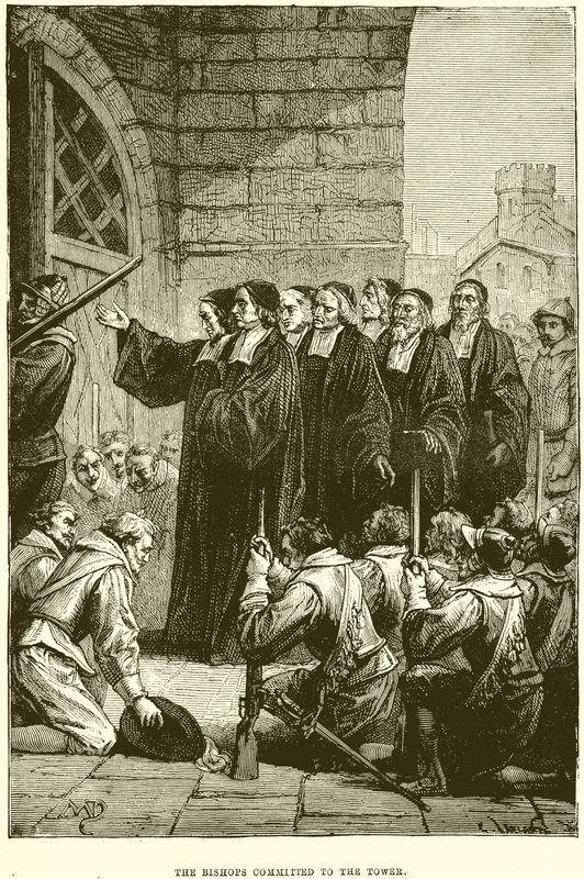 De Bisschoppen opgesloten in de Tower door English School
