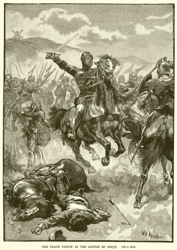 De Zwarte Prins bij de Slag van Crecy door English School