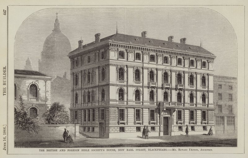 Het Huis van de British and Foreign Bible Society, New Earl Street, Blackfriars, Mr Edward I