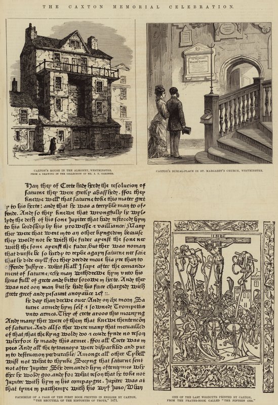 De Caxton Memorial Celebration (gravure) door English School