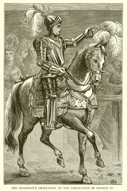 De Uitdaging van de Kampioenen bij de Kroning van George IV door English School