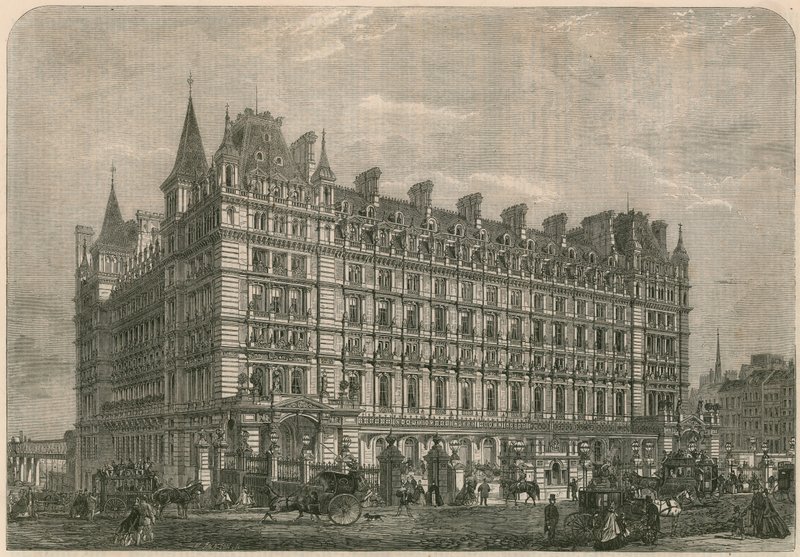 Het Charing-Cross Railway Station en Hotel door English School