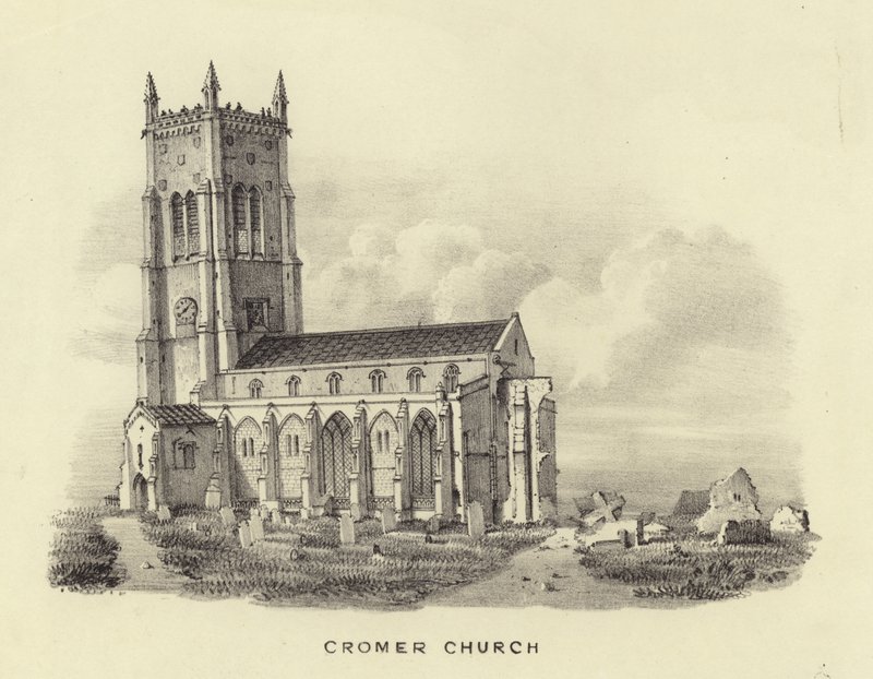 De kerk van St. Peter en St. Paul in Cromer door English School