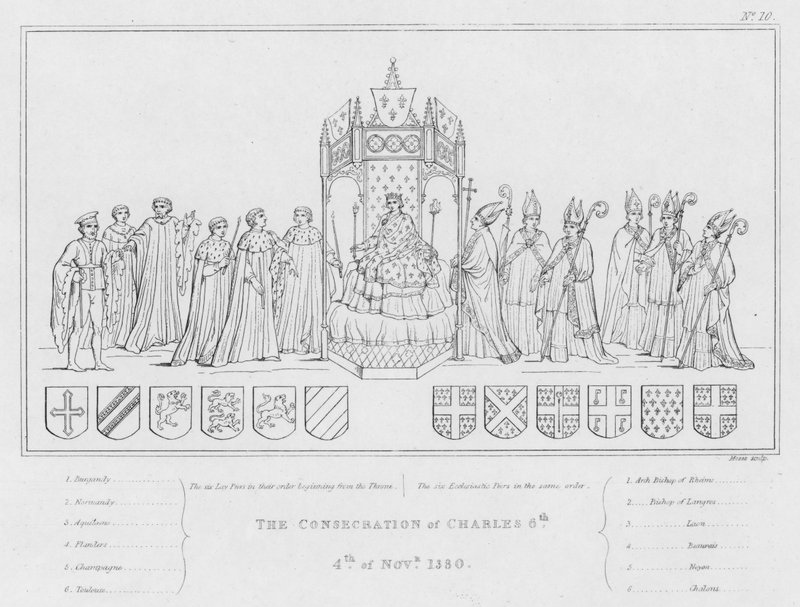 De Wijding van Karel VI, 4 november 1380 (gravure) door English School