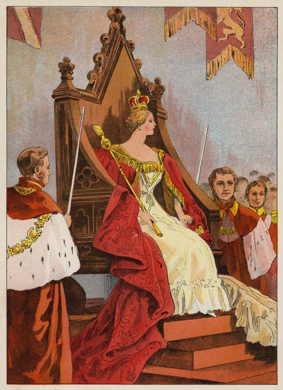 De Kroning van Koningin Victoria door English School