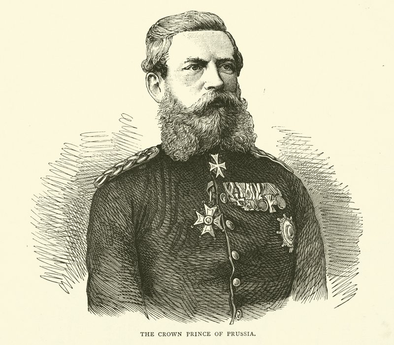 De kroonprins van Pruisen, augustus 1870 door English School