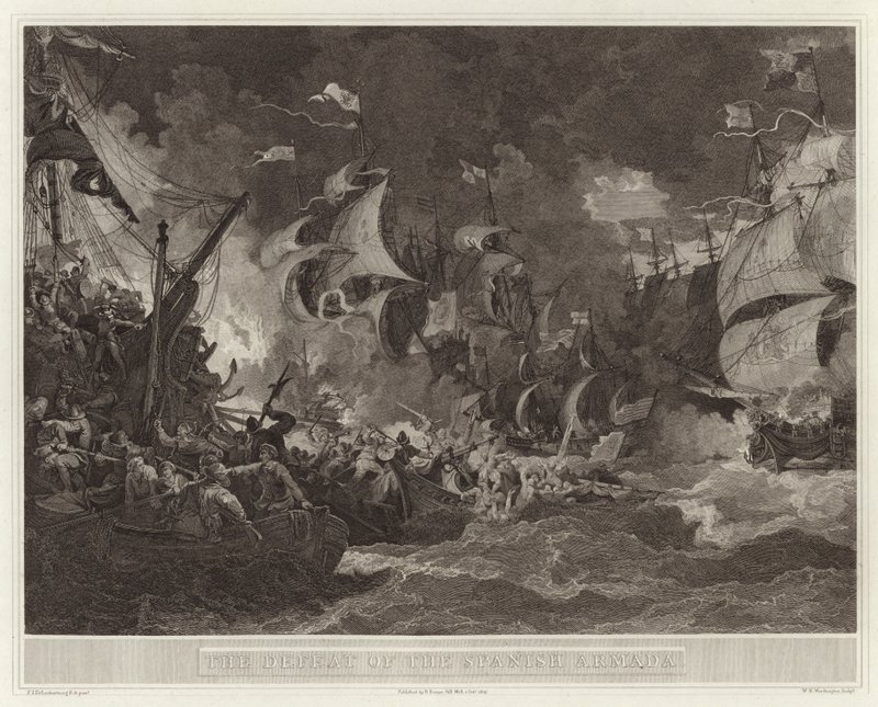 De nederlaag van de Spaanse Armada door English School