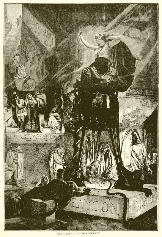 De Delphische Pythia in Extase door English School