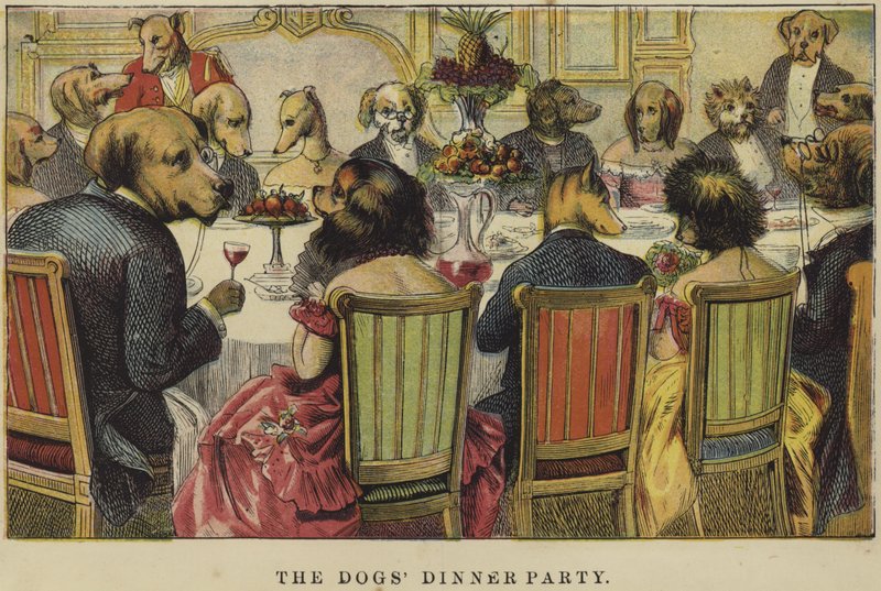 Het Dinerfeest van de Honden door English School