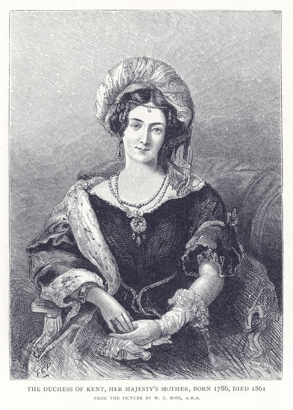 De Hertogin van Kent, de moeder van Hare Majesteit, geboren 1786, overleden 1861 door English School