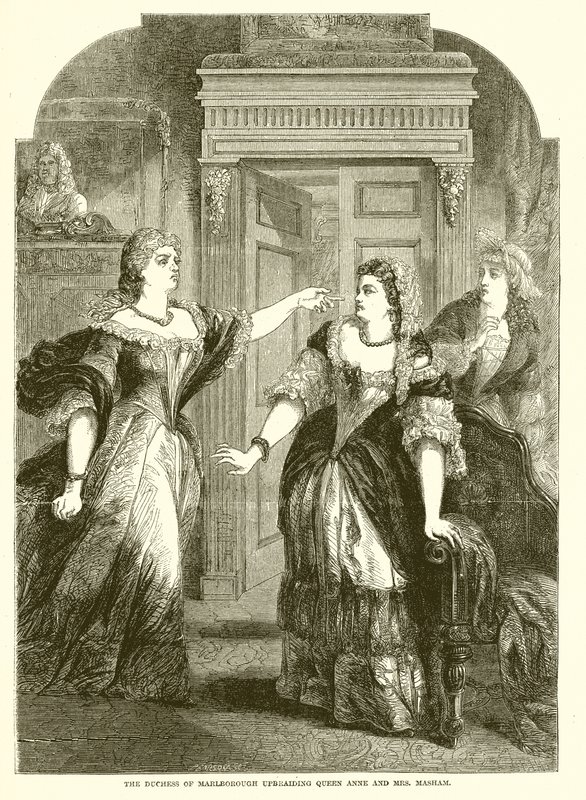 De hertogin van Marlborough verwijt koningin Anne en mevrouw Masham door English School