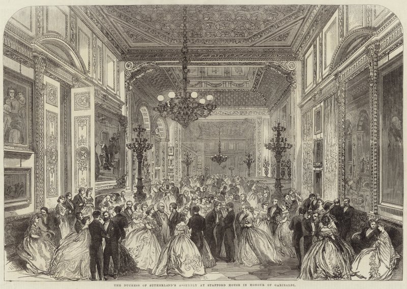 De Bijeenkomst van de Hertogin van Sutherland in Stafford House ter Ere van Garibaldi door English School