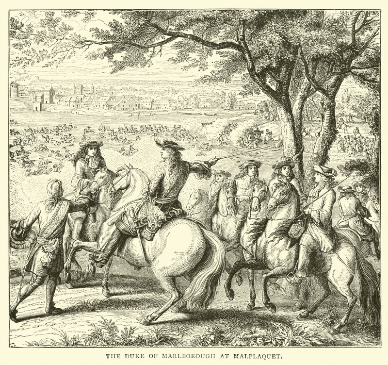 De Hertog van Marlborough bij Malplaquet door English School