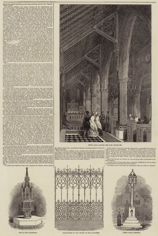 De Kerk van de Graaf van Shrewsbury in Cheadle (gravure) door English School