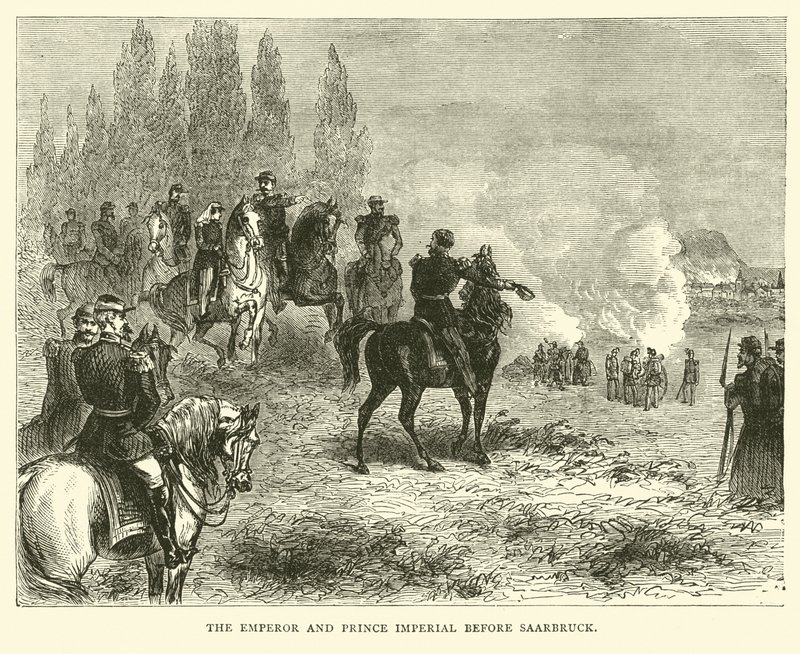 De keizer en prins keizerlijk voor Saarbruck, augustus 1870 door English School
