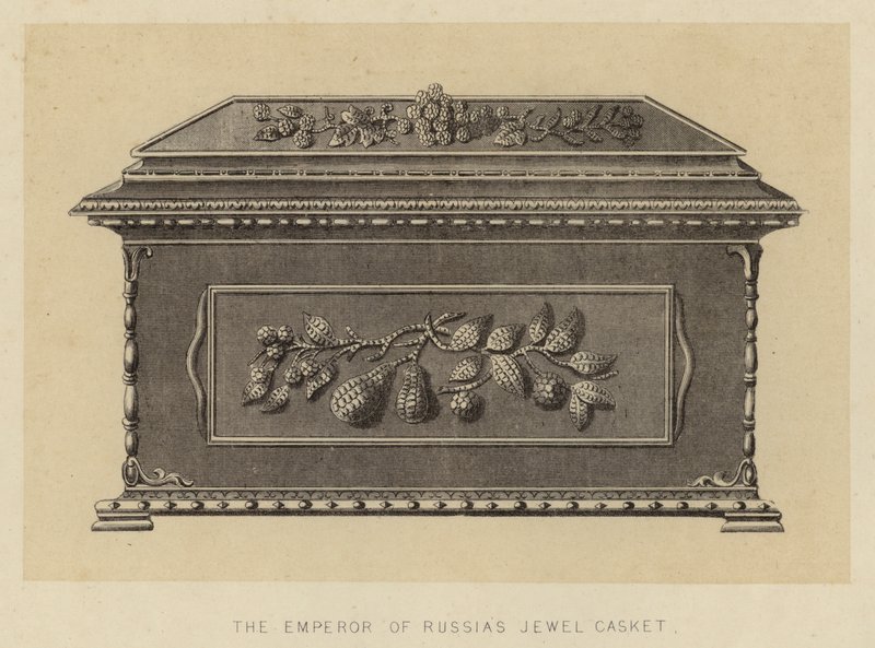 Het juwelenkistje van de keizer van Rusland (litho) door English School