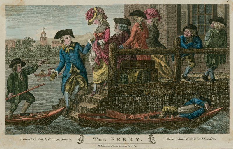 De Veerboot, rivier de Theems, Londen door English School