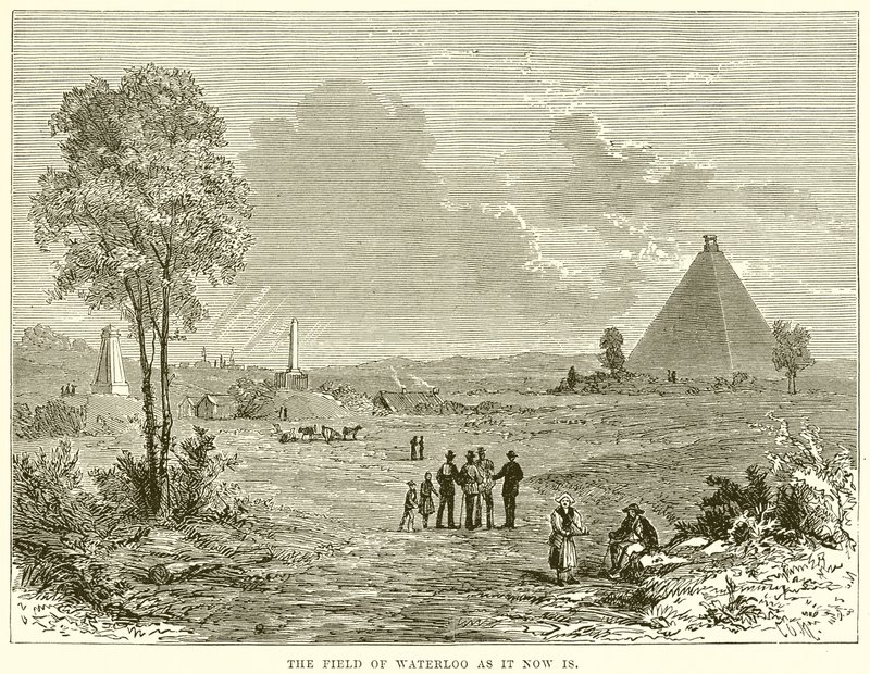 Het veld van Waterloo zoals het nu is door English School
