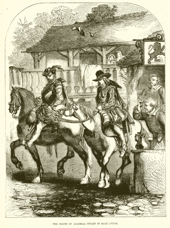 De vlucht van Arabella Stuart in mannelijke kleding door English School