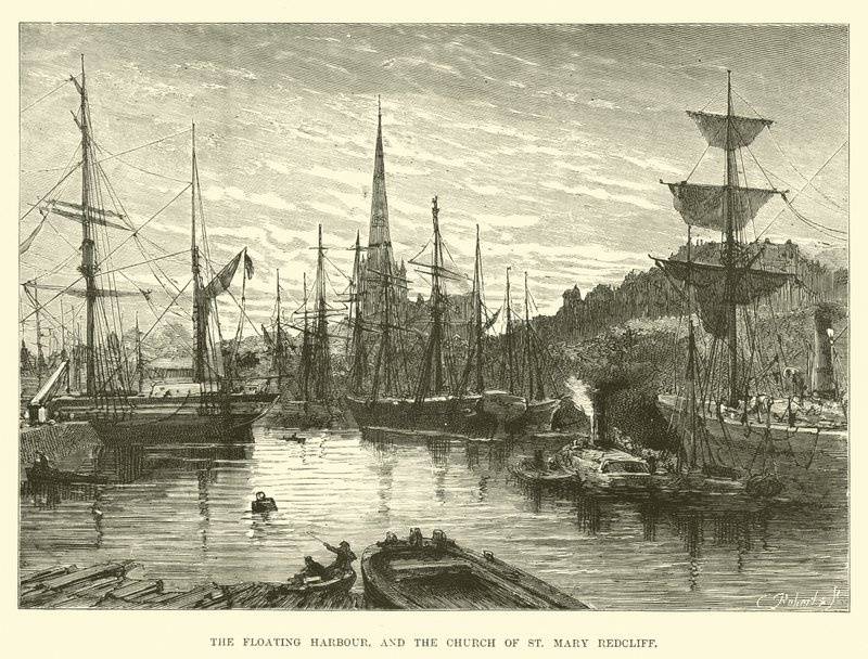 De Drijvende Haven en de Kerk van St Mary Redcliff door English School