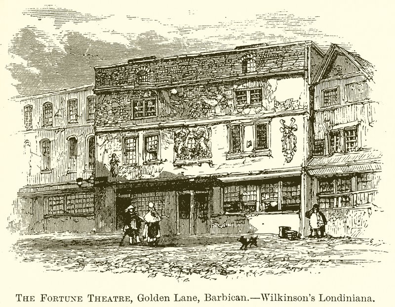 Het Fortune Theatre, Golden Lane, Barbican.--Wilkinsons Londiniana door English School