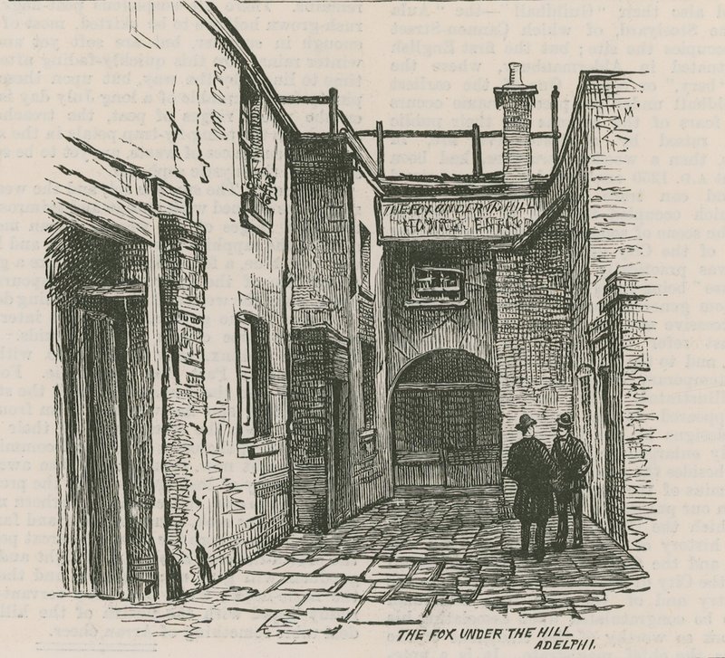 The Fox Under the Hill, Adelphi, Londen door English School