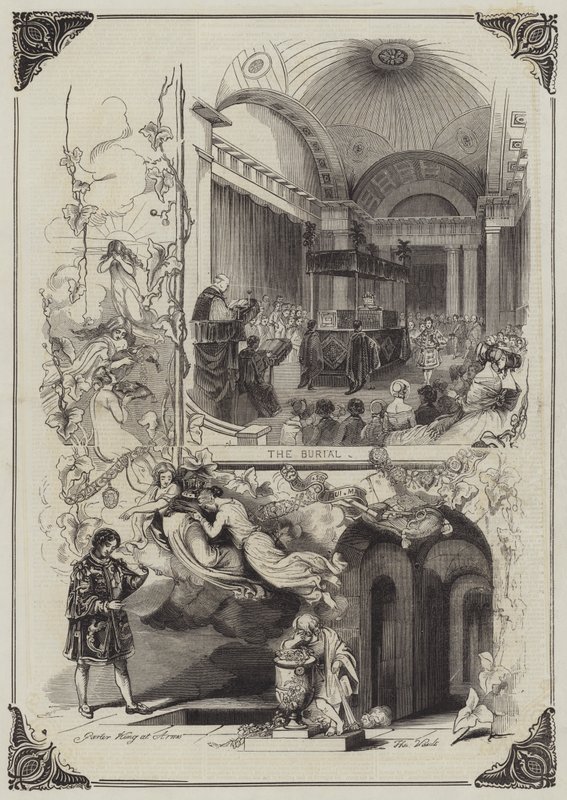 De Begrafenis van de Hertog van Sussex (gravure) door English School