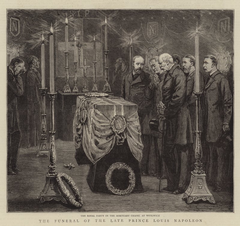 De begrafenis van wijlen prins Louis Napoleon door English School