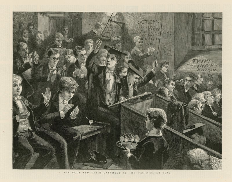 De Goden en hun Ganymedes bij de Westminster Spelen door English School