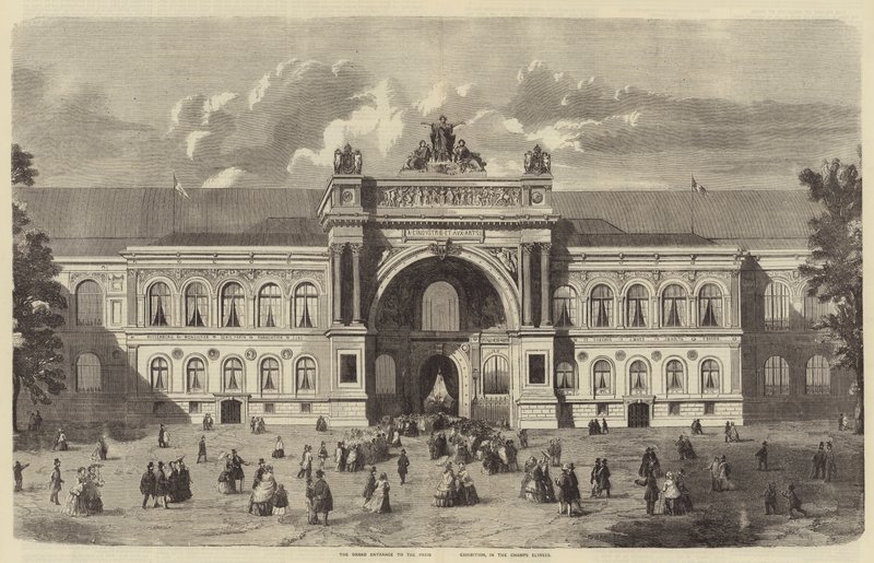 De Grote Ingang van de Parijse Tentoonstelling, in de Champs Elysees door English School