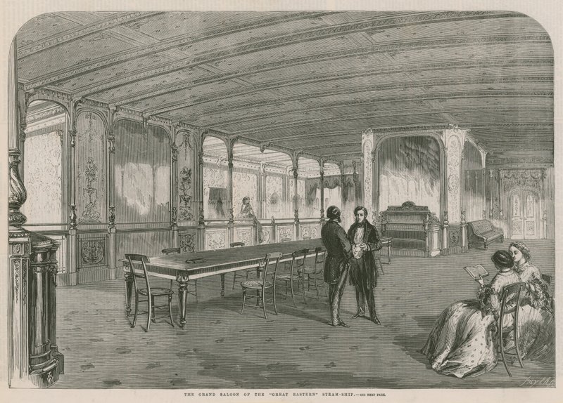 De Grote Salon van de Great Eastern stoomschip door English School