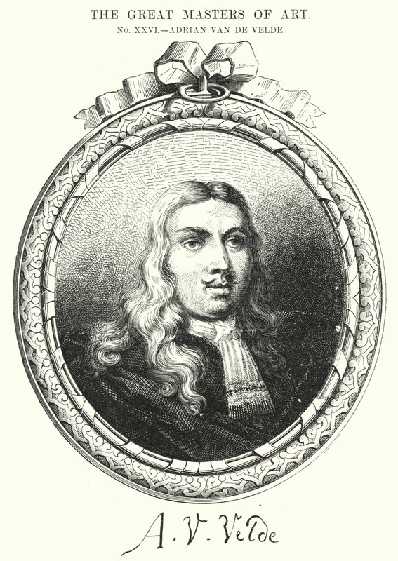 De Grote Meesters van de Kunst, Adrian Van de Velde (gravure) door English School