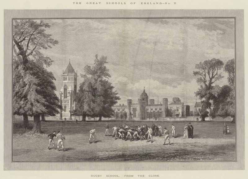 De grote scholen van Engeland, Rugby School, vanaf de Close door English School