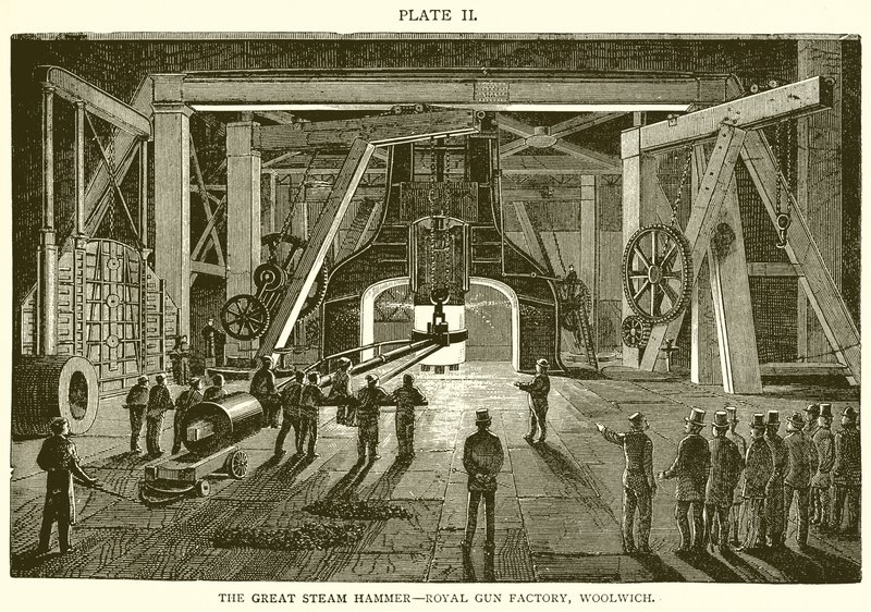 De grote stoomhamer - Koninklijke Wapenfabriek, Woolwich door English School