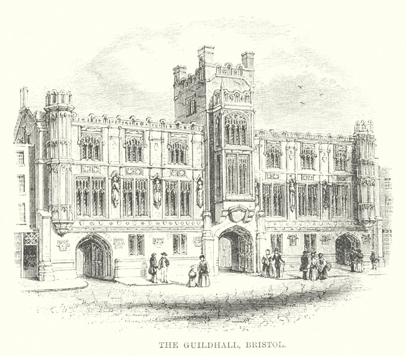 De Guildhall, Bristol (gravure) door English School