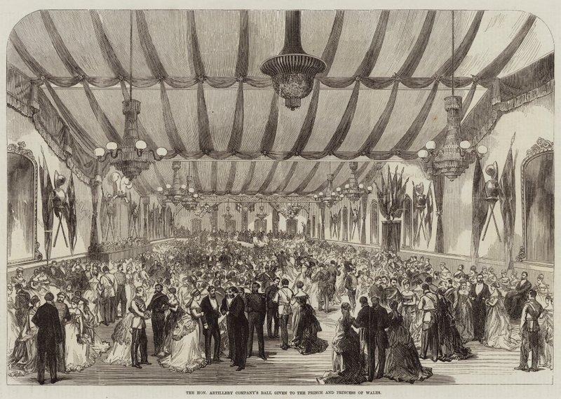 Bal van de Honourable Artillery Company gegeven aan de prins en prinses van Wales door English School