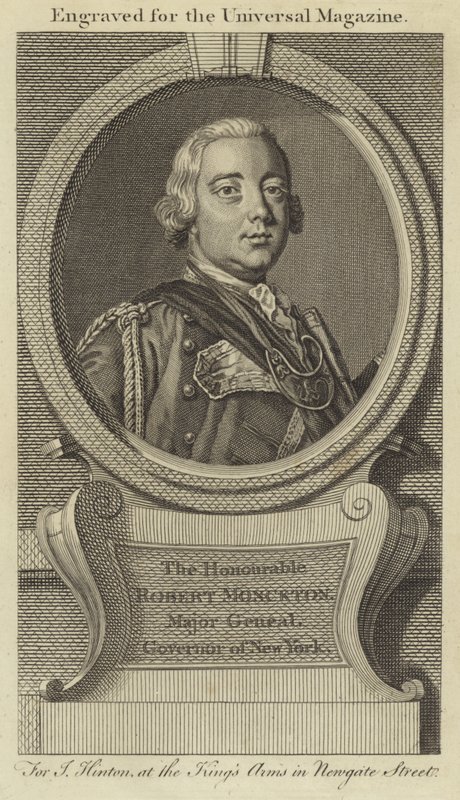 De Eerwaarde Robert Monckton, Generaal-majoor, Gouverneur van New York door English School