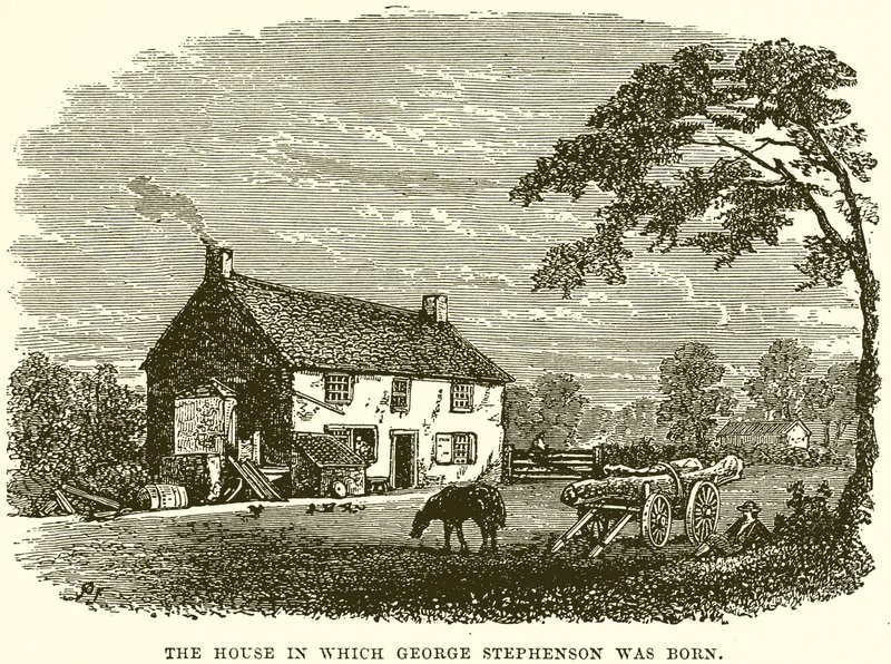Het Huis waar George Stephenson Geboren werd door English School