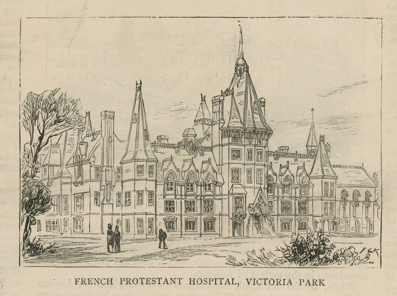De Hugenoten in Engeland: Frans Protestant Ziekenhuis, Victoria Park door English School