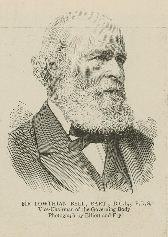 Het Imperial Institute: Sir Lowthian Bell, vicevoorzitter van het bestuursorgaan door English School