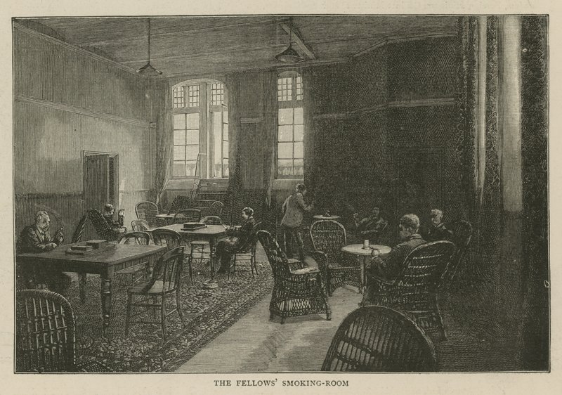 Het Imperial Institute: De rookkamer van de Fellows door English School