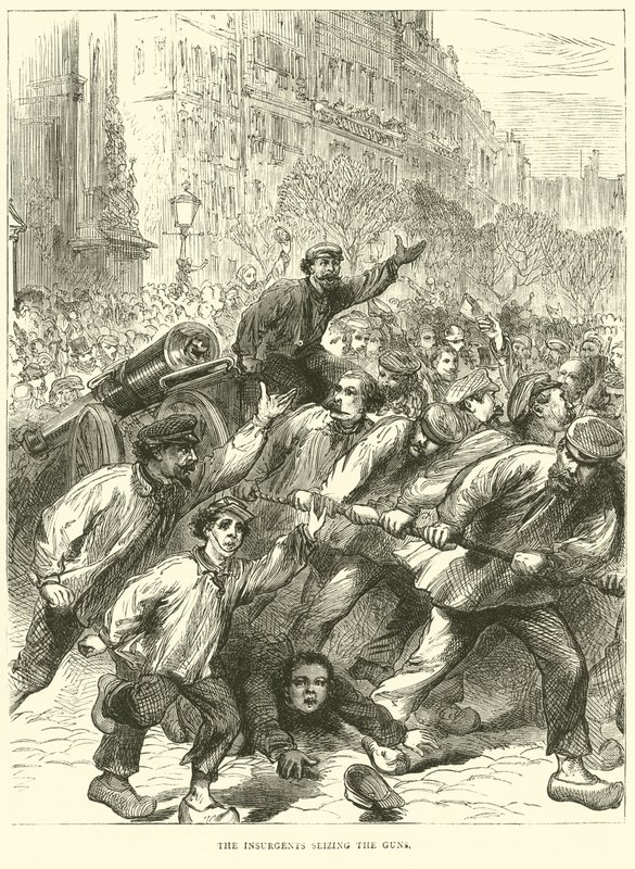 De opstandelingen grijpen de wapens, maart 1871 door English School