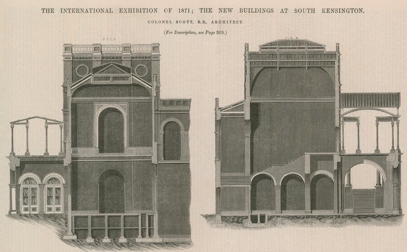 De Internationale Tentoonstelling van 1871: De Nieuwe Gebouwen in South Kensington door English School