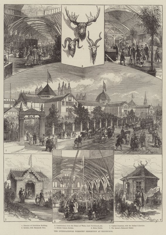 De Internationale Bosbouwtentoonstelling in Edinburgh door English School